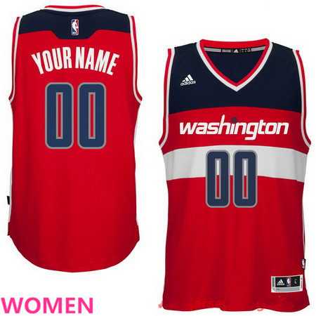 Womens Customized Washington Wizards Red Adidas Swingman Road Basketball Jersey